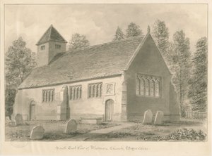 Kościół Whitmore: rysunek w sepii, 1841
