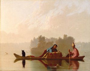Handlarze futer schodzą z Missouri, 1845.