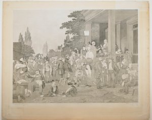 Dowód 1 z „Wyborów powiatowych” autorstwa George Caleb Bingham