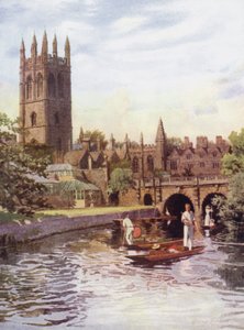 Oxford: Magdalen College i most z Cherwell