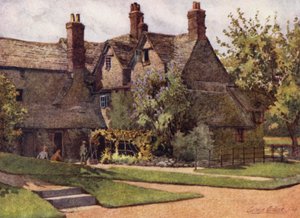 Oxford: The Cottages, Trinity College (kolor lito)