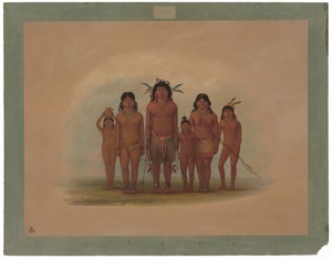 Indyjska rodzina Connibo autorstwa George Catlin