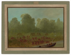 Wioska A Mayoruna autorstwa George Catlin
