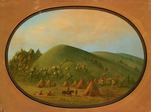 Mała wioska Czejenów autorstwa George Catlin