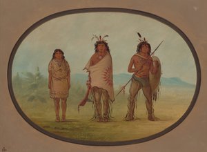 Wódz Yumy, jego córka i wojownik, 18551869. autorstwa George Catlin