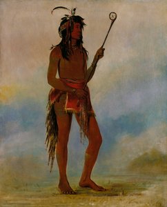 Ah-nó-je-nahge, Ten, Który Stoi Po Obu Stronach, Wybitny Piłkarz autorstwa George Catlin