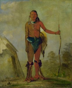 Aih-no-wa, Ogień, człowiek leczący lisy autorstwa George Catlin
