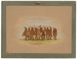 Zabawny taniec - Saukie autorstwa George Catlin