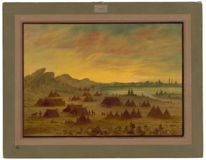 Wioska Apaczów autorstwa George Catlin