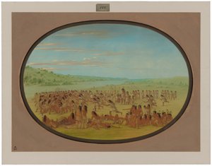 Gra piłką kobiet - Sioux autorstwa George Catlin