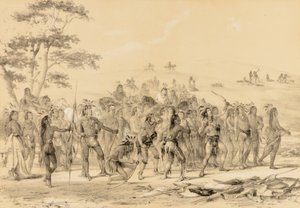 Braves Shooting Arrows - Zawody - nr 24 autorstwa George Catlin