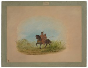 Narzeczeni na koniu - Connibo autorstwa George Catlin