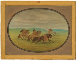 Jeździectwo Komanczów autorstwa George Catlin