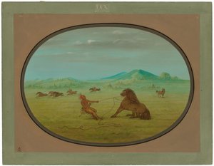 Łapanie dzikich koni - Pawnee autorstwa George Catlin