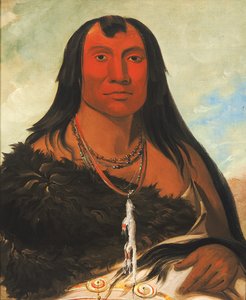 Cháh-ee-chópes, Cztery Wilki, Wódz w żałobie autorstwa George Catlin