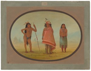Wódz Cochimtee, jego żona i wojownik autorstwa George Catlin