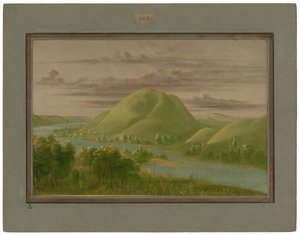 Ciekawe trawiaste urwiska, rzeka św. Piotra autorstwa George Catlin