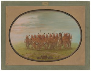 Taniec do Berdache - Saukie autorstwa George Catlin
