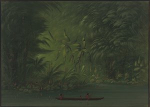 Wejście do laguny, brzeg Amazonki, 18541869. autorstwa George Catlin