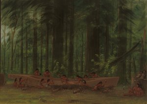 Wykopywanie kajaka - Indianie Nayas, 18551869.