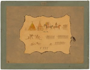 Faksymile szaty Cheyenne autorstwa George Catlin
