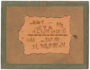 Faksymile szaty Siuksów autorstwa George Catlin