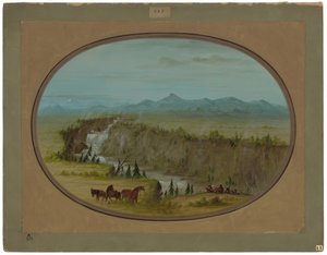 Wodospady Rzeki Wężowej autorstwa George Catlin