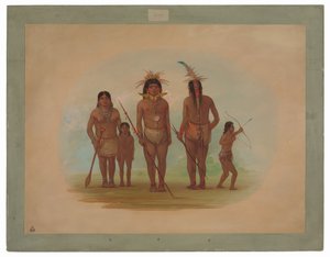 Pięciu Indian z Iquito autorstwa George Catlin