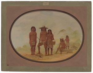 Pięciu Indian Majów autorstwa George Catlin