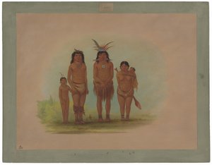 Czterech Indian sepibo autorstwa George Catlin