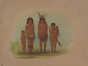 Czterech Indian Sepibo, 18541869. autorstwa George Catlin