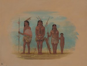 Czterech Indian Xingu, 18541869. autorstwa George Catlin