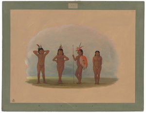 Czworo dzieci Zurumati autorstwa George Catlin
