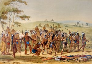 Gra w strzałę (kolor lito) autorstwa George Catlin