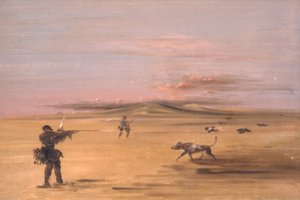 Strzelanie do cietrzew na preriach Missouri, 1837-1839. autorstwa George Catlin