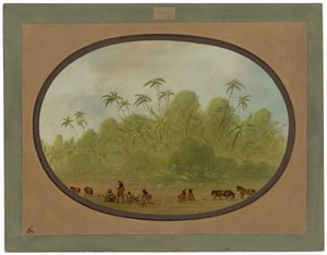 Postój, aby wykonać szkic autorstwa George Catlin