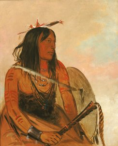 Ish-a-ró-yeh, Ten, Który Niesie Wilka, Wybitny Odważny autorstwa George Catlin