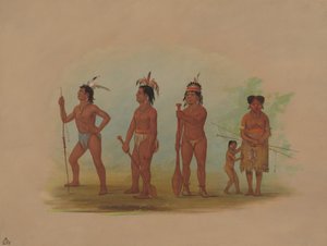 Indianie Clatsop, 18551869. autorstwa George Catlin