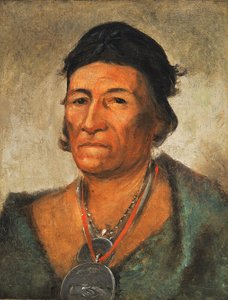 Ko-mán-i-kin, Wielka Fala, stary i wybitny wódz autorstwa George Catlin