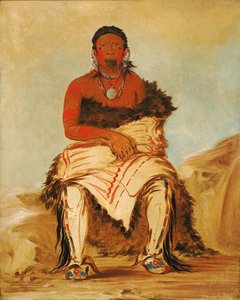 Lá-shah-le-stáw-hix, Człowiek Wódz, republikański Pawnee autorstwa George Catlin