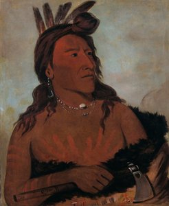 Mah-tó-che-ga, Mały Niedźwiedź, dzielny Hunkpapa autorstwa George Catlin