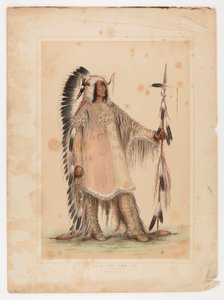 Mah-to-toh-pa, wódz Mandanów autorstwa George Catlin