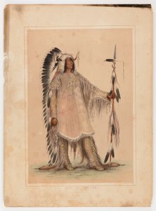 Mah-to-toh-pa, wódz Mandanów autorstwa George Catlin
