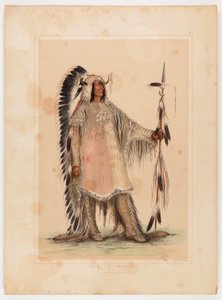 Mah-to-toh-pa, wódz Mandanów autorstwa George Catlin