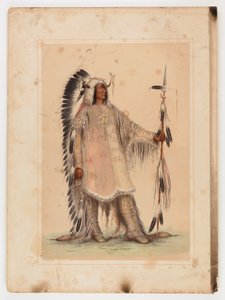 Mah-to-toh-pa, wódz Mandanów autorstwa George Catlin