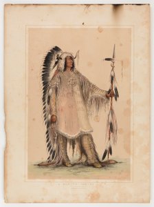 Mah-to-toh-pa, wódz plemienia Mandanów autorstwa George Catlin