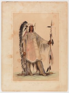 Mah-to-toh-pa, wódz Mandanów autorstwa George Catlin