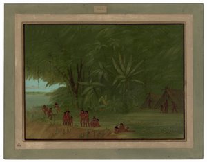 Obozowisko Mauheesów autorstwa George Catlin