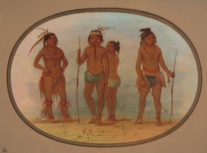 Członkowie plemienia Botocudo, 18541869. autorstwa George Catlin