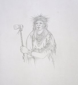 Men-son-se-a (Lewa ręka) 1852 autorstwa George Catlin